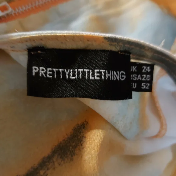 Pretty Little Thing Orange Tie Dye 2 Piece Outfit - Picture 8 of 13